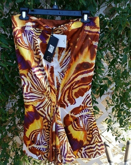 ❤50% Just Cavalli silk Skirt - Picture 4 of 9